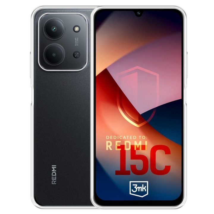Xiaomi Redmi 15C telefono dėklas skaidrus