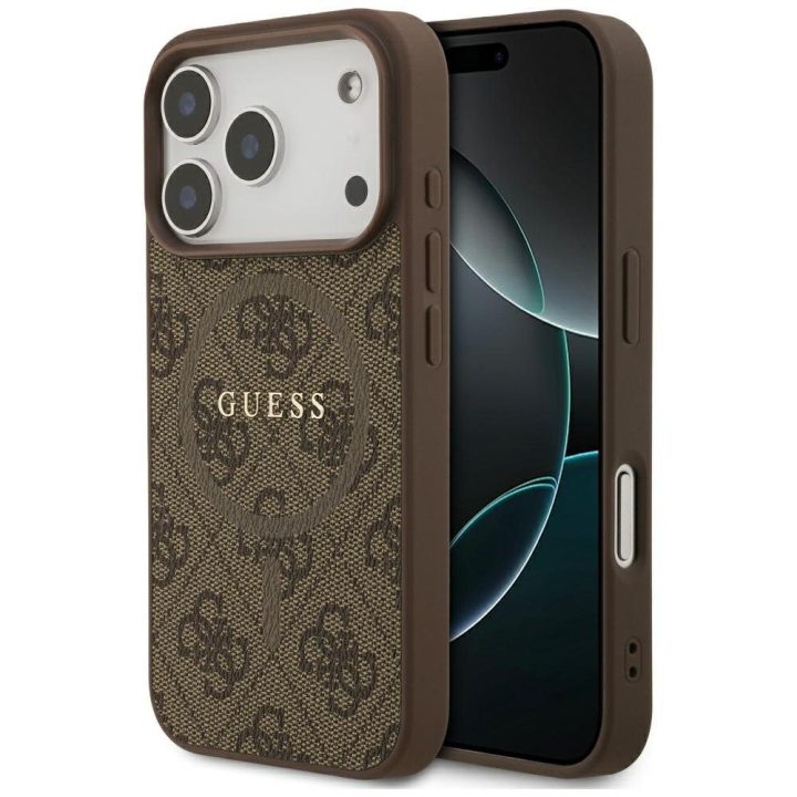 iPhone 17 Pro dėklas rudas MagSafe Guess