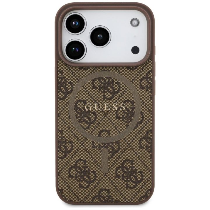iPhone 17 Pro dėklas rudas MagSafe Guess