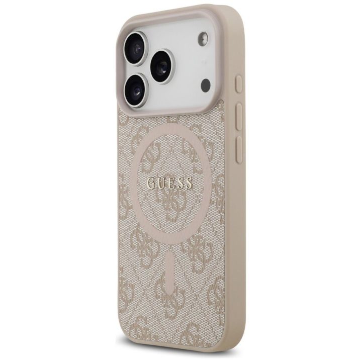 iPhone 17 Pro dėklas rožinis MagSafe Guess