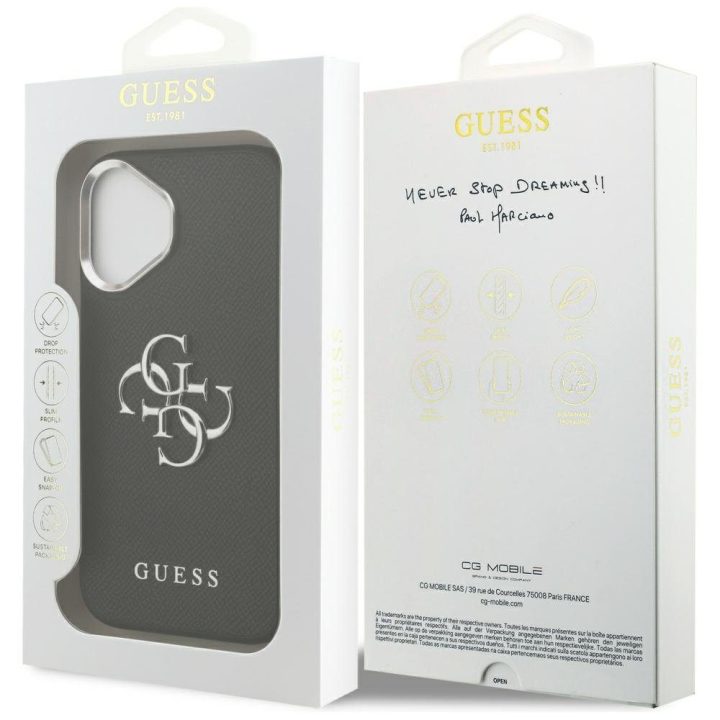 iPhone 17 telefono dėklas juodas Guess