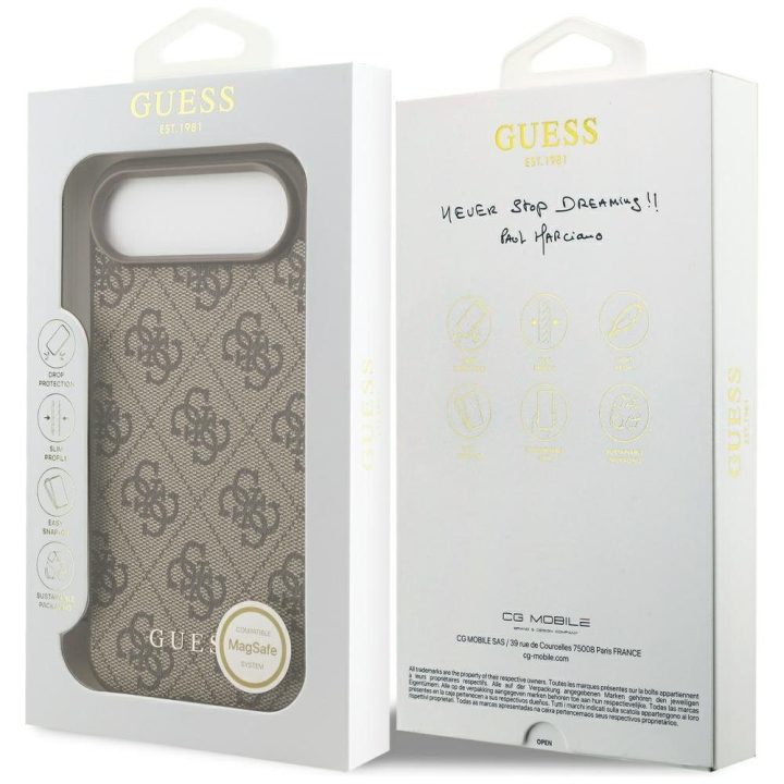 iPhone Air dėklas MagSafe rudas Guess