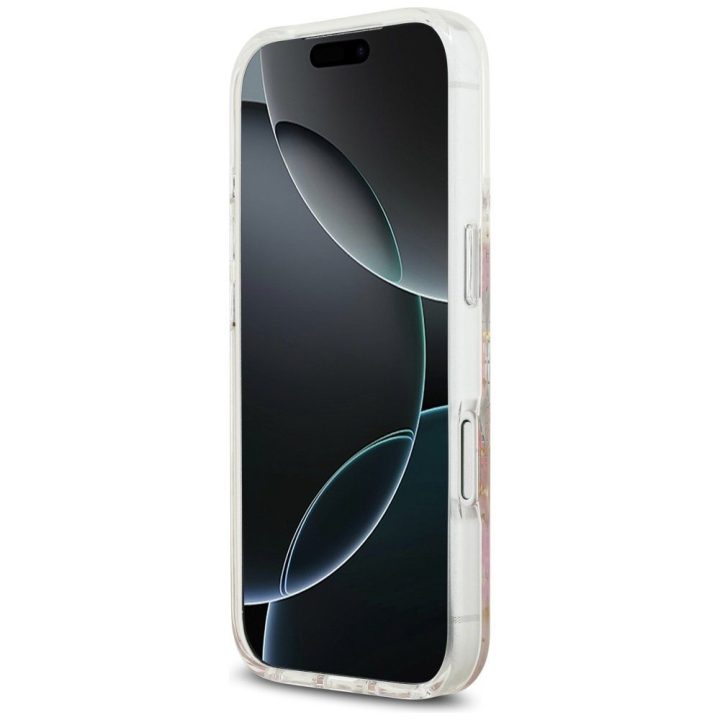 iPhone 17 Pro dėklas su blizgučiais ir MagSafe Guess