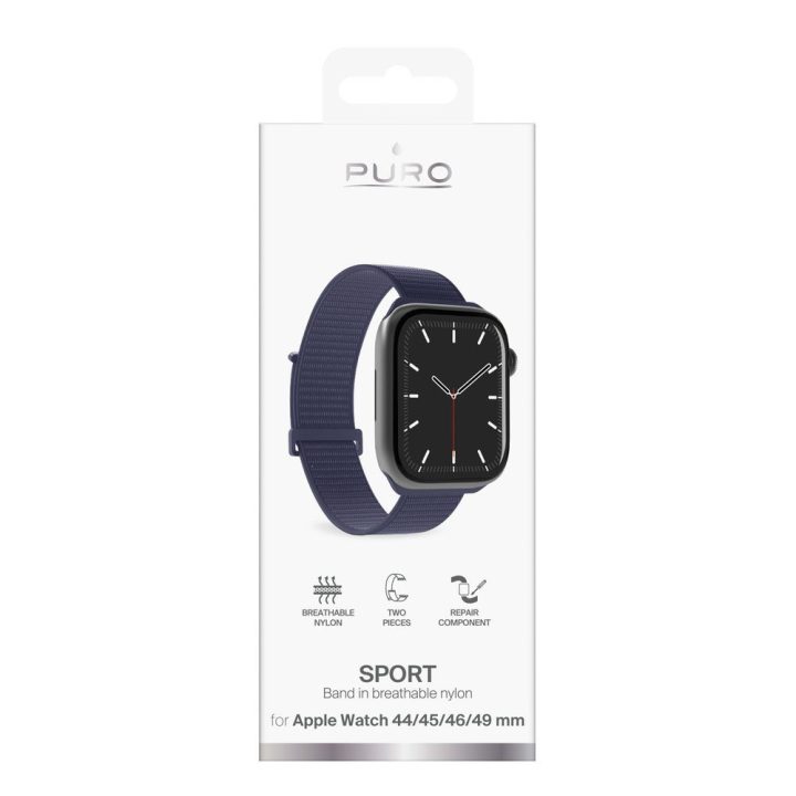 Dirželis išmaniojo laikrodžio Apple Watch 44/45/46/49 mm tamsiai mėlynas Puro