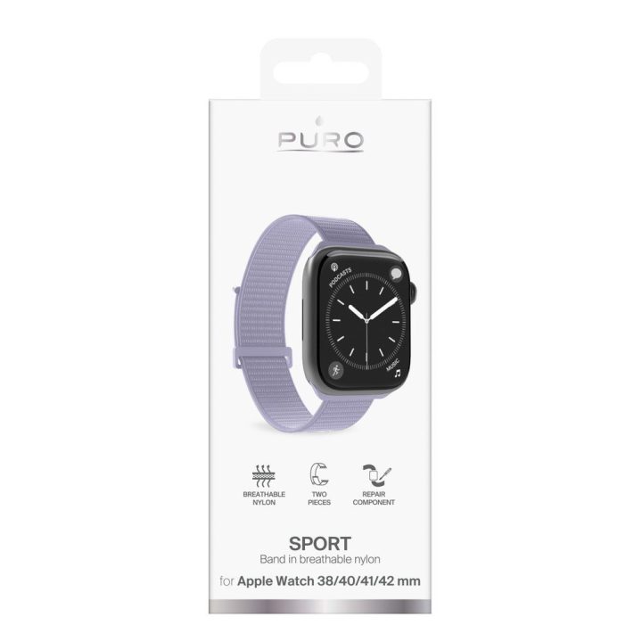 Dirželis Apple Watch 38/40/41/42 mm violetinis Puro