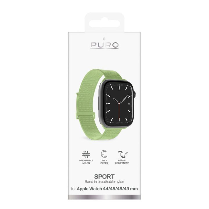 Dirželis Apple Watch 44/45/46/49 mm žalias Puro