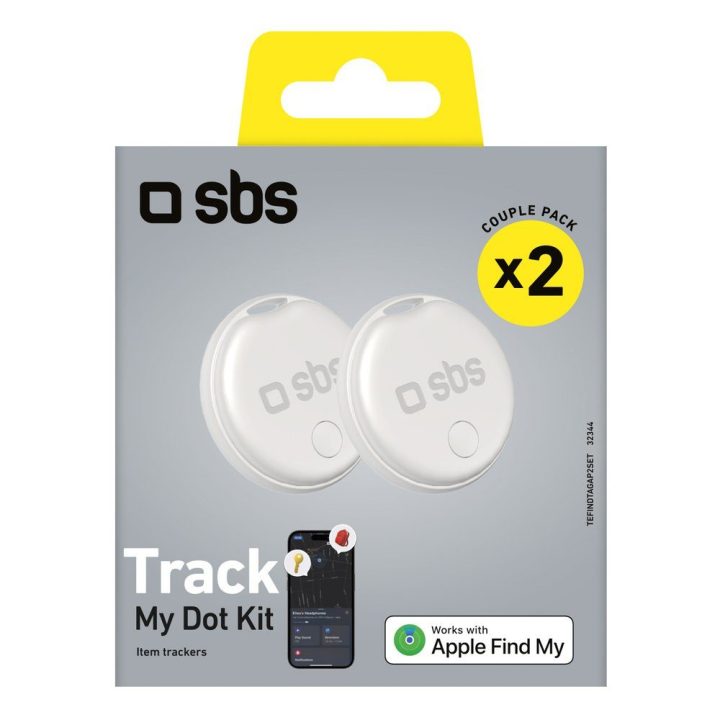 Lokatorius baltas suderinamas su Apple Find My (2 vnt.) SBS