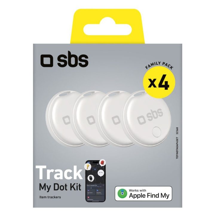 Lokatorius baltas suderinamas su Apple Find My (4 vnt.) SBS