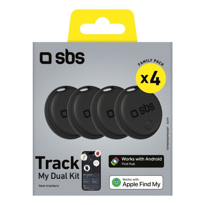 Lokatorius universalus Track My Dual (4 vnt.) juodas SBS
