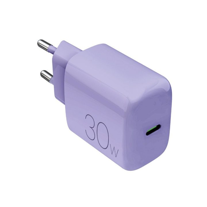 Įkroviklis USB-C 30 W violetinis Puro