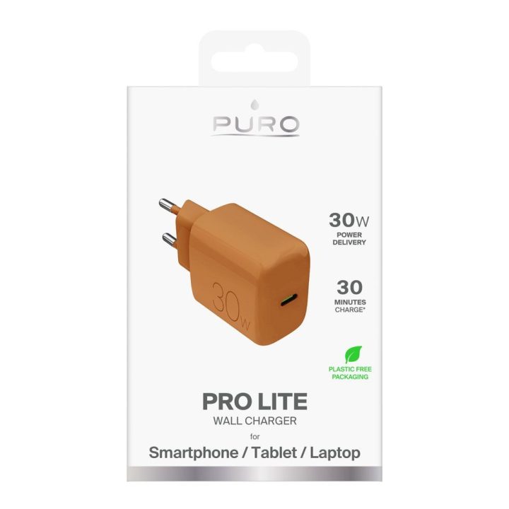Įkroviklis USB-C 30 W oranžinis Puro