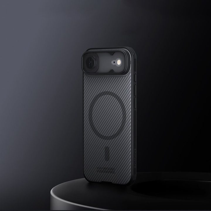 iPhone 17 Air telefono dėklas permatomas juodas Nillkin