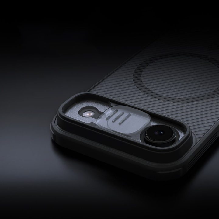 iPhone 17 Air telefono dėklas permatomas juodas Nillkin