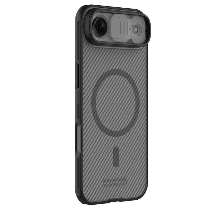 iPhone 17 Air telefono dėklas permatomas juodas Nillkin