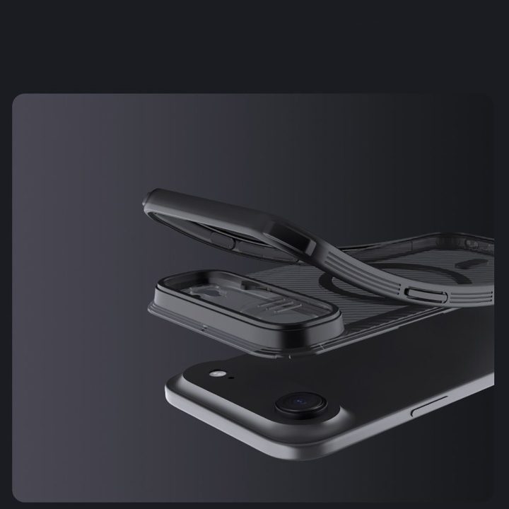 iPhone 17 Air telefono dėklas permatomas juodas Nillkin