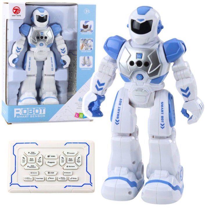 Robotas edukacinis valdomas pulteliu mėlynas RC