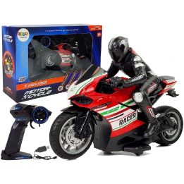Motociklas sportinis valdomas pultu raudonas 2.4G (35 m) R/C Models