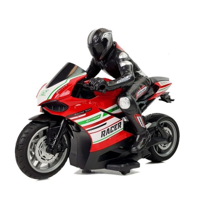 Motociklas sportinis valdomas pultu raudonas 2.4G (35 m) R/C Models