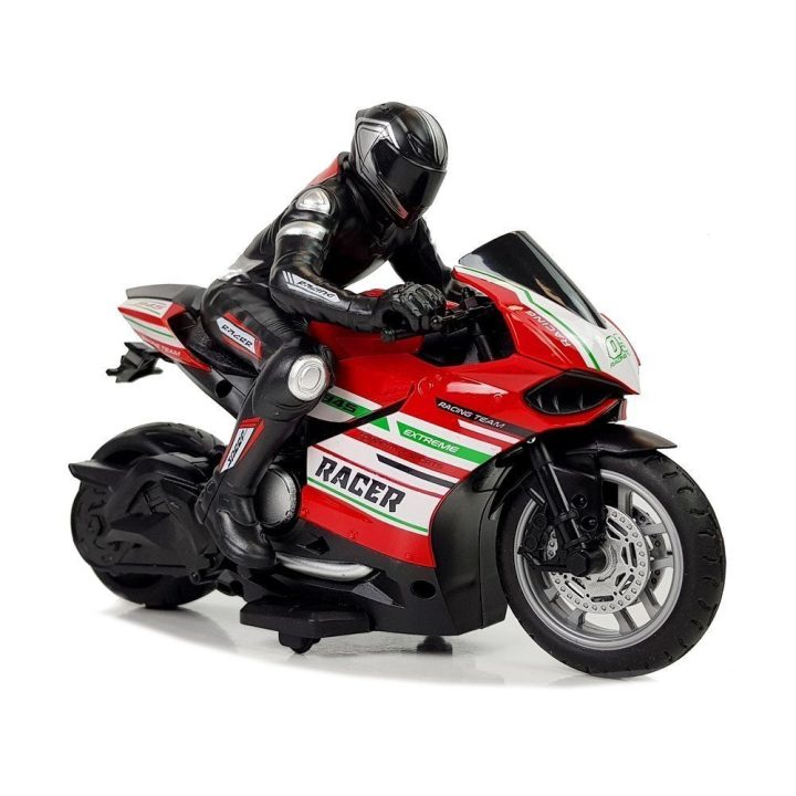 Motociklas sportinis valdomas pultu raudonas 2.4G (35 m) R/C Models