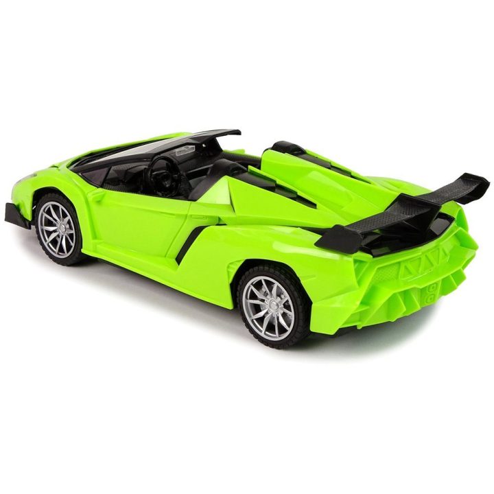 Automobilis R/C 1:18 žalias, 27 MHz – smagioms lenktynėms namuose