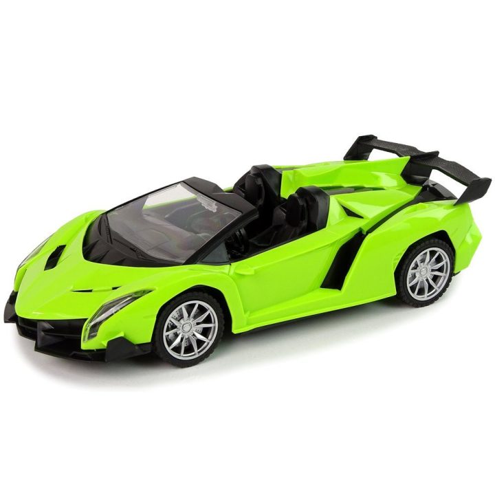 Automobilis R/C 1:18 žalias, 27 MHz – smagioms lenktynėms namuose