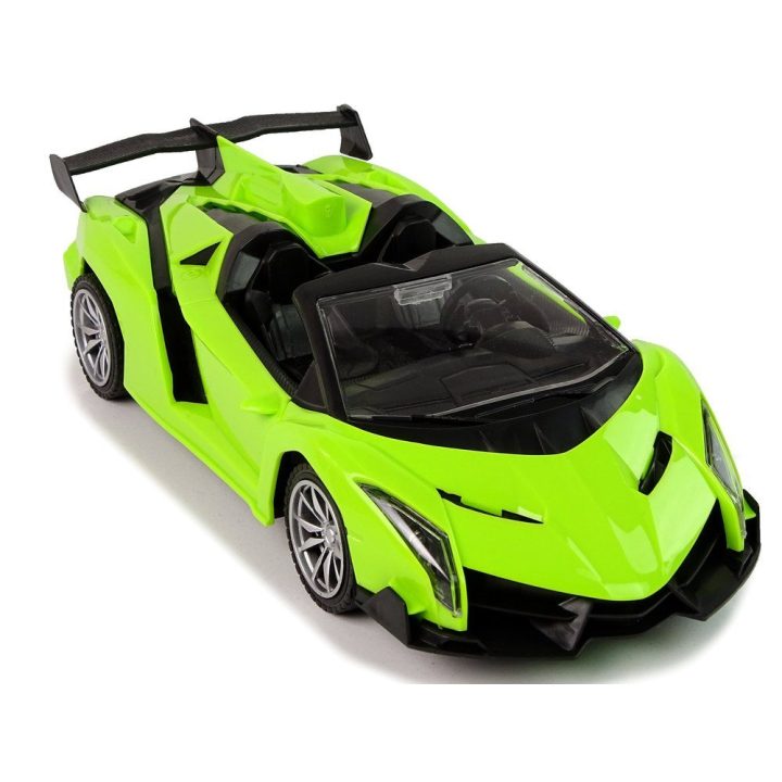 Automobilis R/C 1:18 žalias, 27 MHz – smagioms lenktynėms namuose