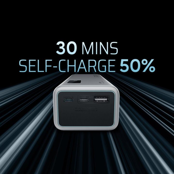 Išorinė baterija pilka 20000mAh 150W Cuktech