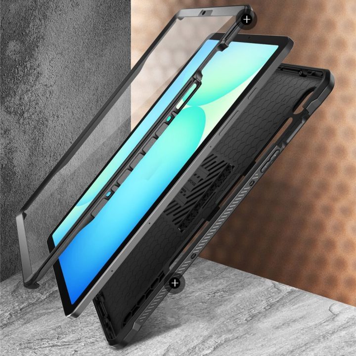 Dėklas Samsung Galaxy Tab S9/S9 FE/S10 FE/S10 Lite juodas Supcase