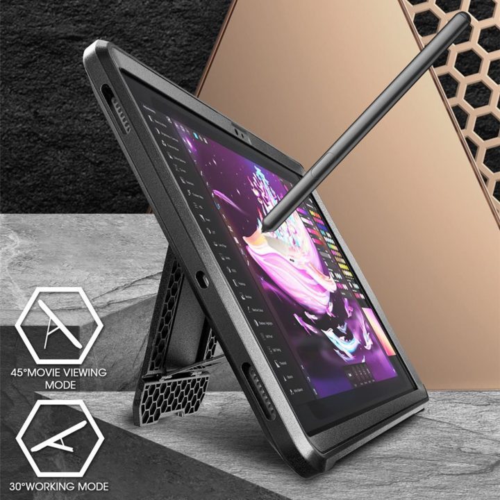 Dėklas Samsung Galaxy Tab S9/S9 FE/S10 FE/S10 Lite juodas Supcase