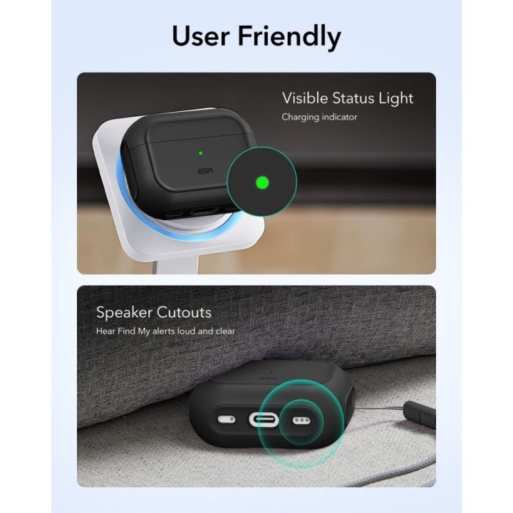 Dėklas AirPods Pro 3 magnetinis juodas ESR