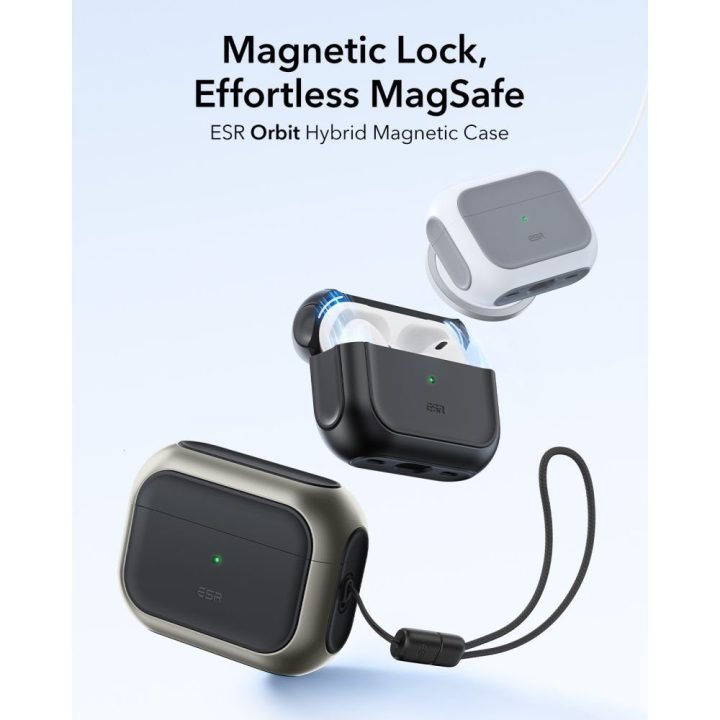Dėklas AirPods Pro 3 pilkas juodas ESR