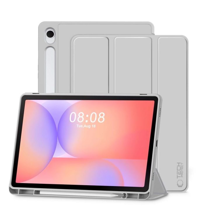 Samsung Galaxy Tab S9 / S10 dėklas su rašiklio vieta pilkas SmartCase