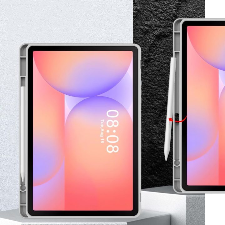 Samsung Galaxy Tab S9 / S10 dėklas su rašiklio vieta pilkas SmartCase