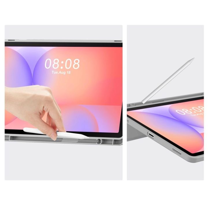 Samsung Galaxy Tab S9 / S10 dėklas su rašiklio vieta pilkas SmartCase