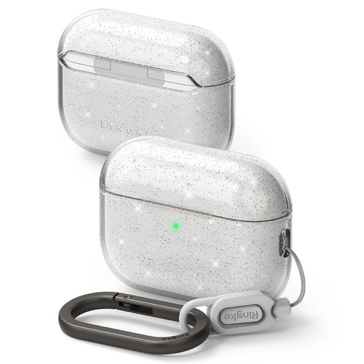 Dėklas skaidrus su blizgučiais AirPods Pro 3 Ringke