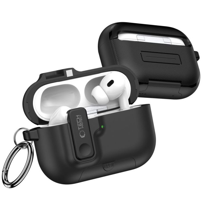 Dėklas AirPods Pro 3 juodas Slim Hook