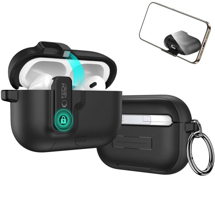 Dėklas AirPods Pro 3 juodas Slim Hook