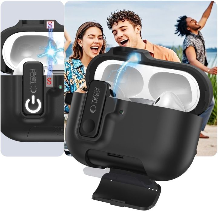 Dėklas AirPods Pro 3 juodas Slim Hook