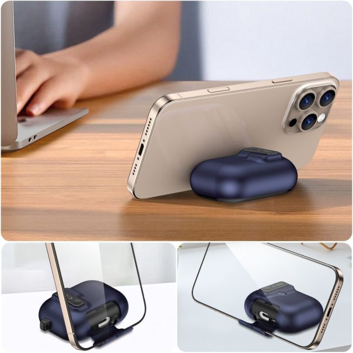 Dėklas AirPods Pro 3 ausinėms plonas mėlynas Slim Hook