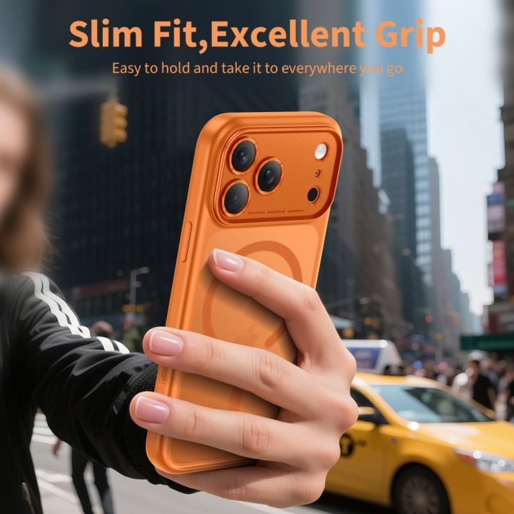 iPhone 17 Pro dėklas oranžinis Magpeak