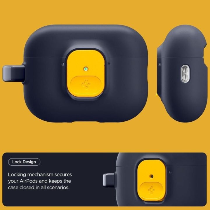 Dėklas AirPods Pro 3 mėlynas ir geltonas Spigen