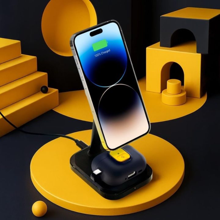 Dėklas AirPods Pro 3 mėlynas ir geltonas Spigen