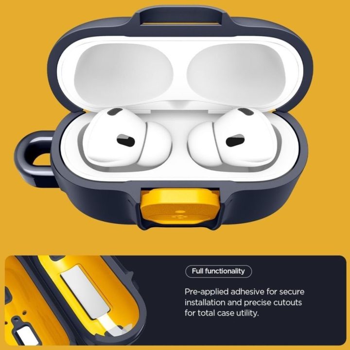 Dėklas AirPods Pro 3 mėlynas ir geltonas Spigen