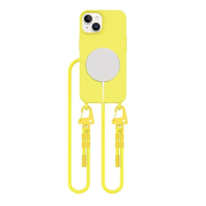 iPhone 13 dėklas geltonas Magnecklace