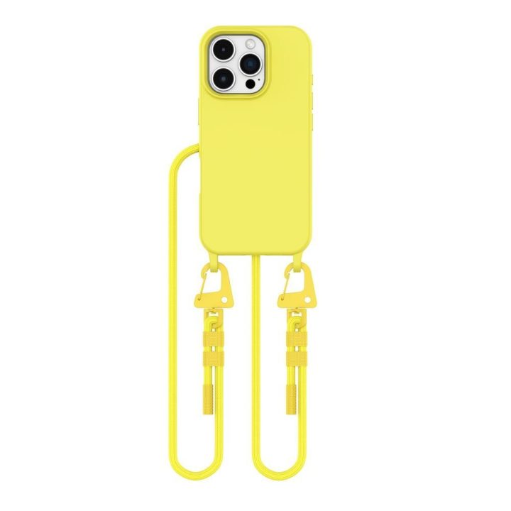 iPhone 16 Pro dėklas geltonas Magnecklace