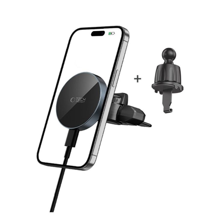 Laikiklis magnetinis automobilinis juodas MagSafe MM15W-V5