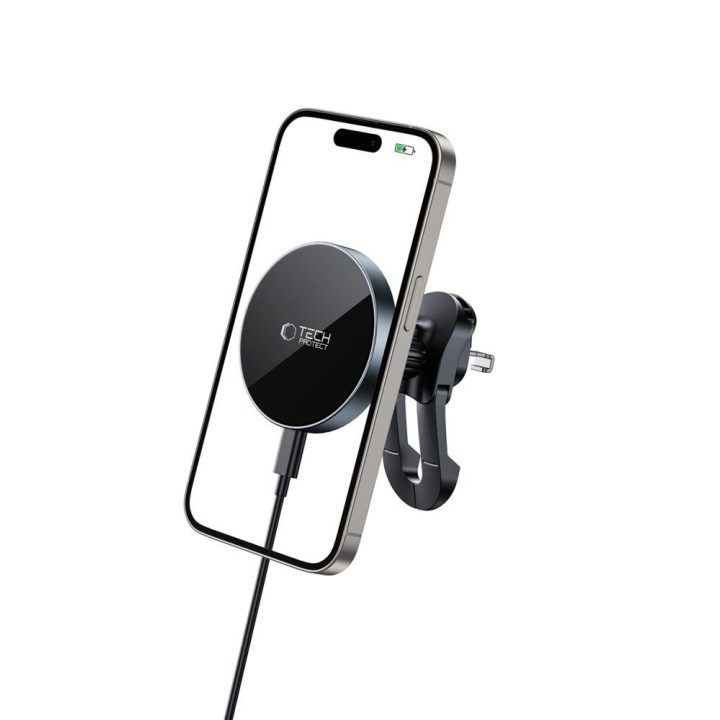 Automobilinis magnetinis telefono laikiklis MagSafe juodas MM15W-V5
