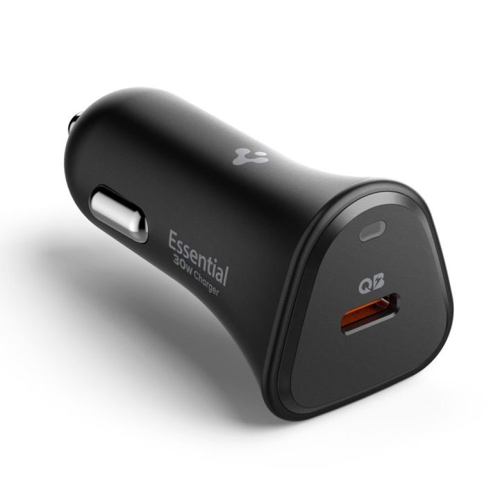 Automobilinis įkroviklis juodas 30W Spigen