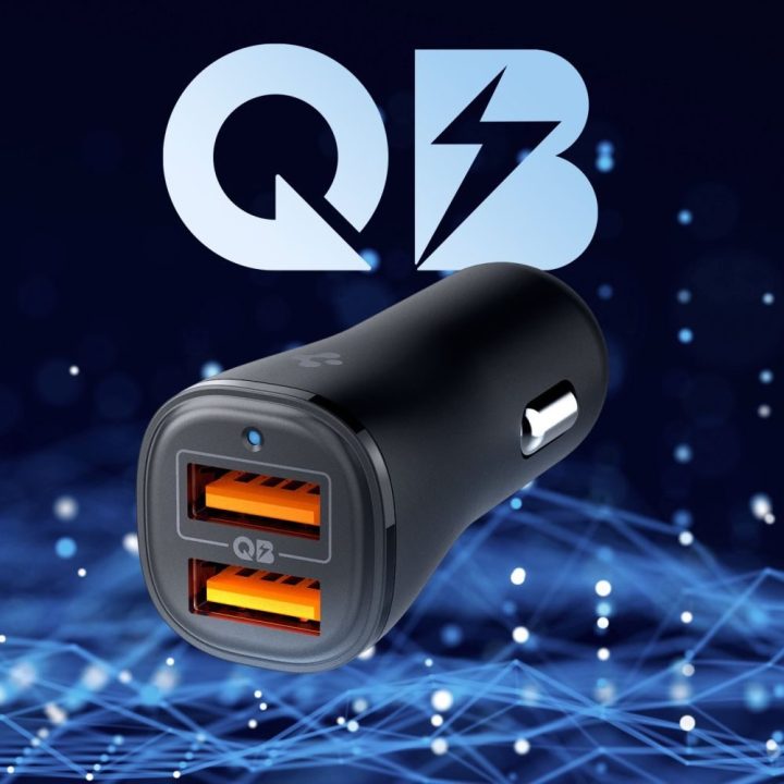 Automobilinis įkroviklis juodas 30W (2 jungtys) Spigen