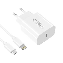 Kroviklis sieninis baltas su 100 cm USB-C / Lightning laidu NC20W Baseus